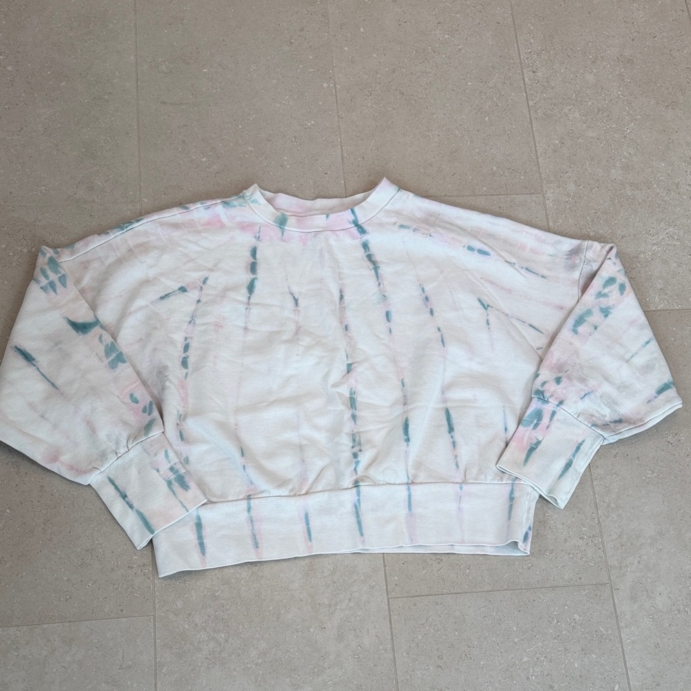 Old Navy Tie-Dye Sweatshirt - White and Blue